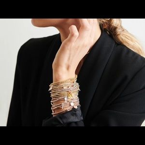 Two Giving Keys Metallic Bead Mini Key Bracelets